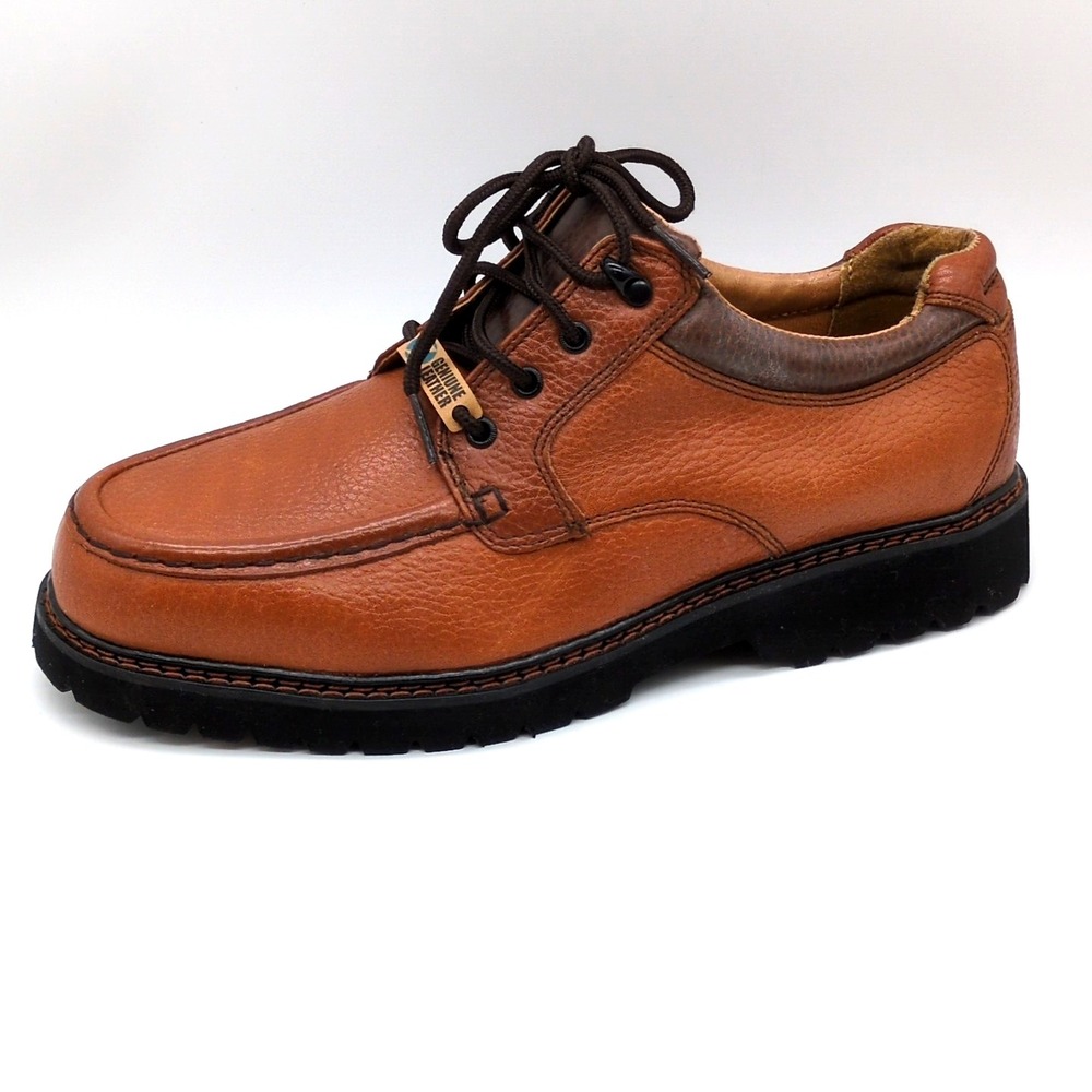 Jarman Shoes Mens Brown 11 Leather Oxfords Dress Comfort Oil Resistant